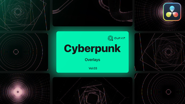 Cyberpunk Overlays for DaVinci Resolve Vol. 03