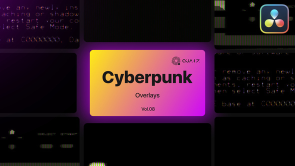 Cyberpunk Overlays for DaVinci Resolve Vol. 08