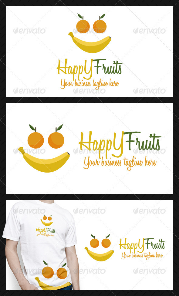 Happy Fruits Logo Template - Objects Logo Templates