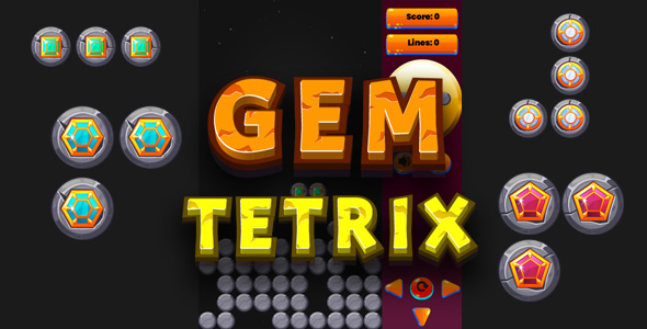 Gem Stone Tetrix - Cross Platform Casual Game