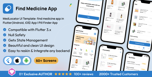 flutter find medicine app banner