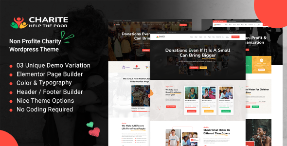 Charite – Nonprofit  Charity & Donation WordPress Theme
