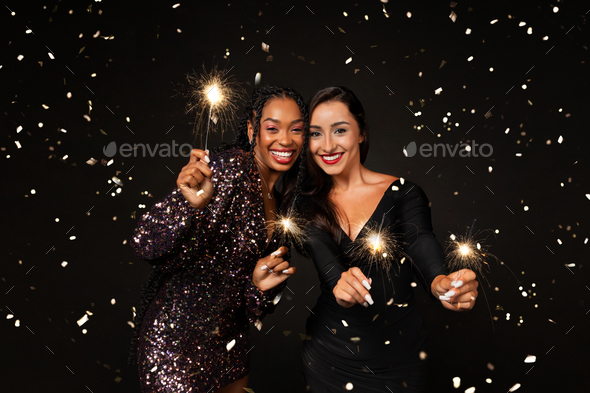 Happy Multiethnic Girlfriends Celebrating New Year 2024 Together   64dfcaedce91cf1baf2154de Withmeta 