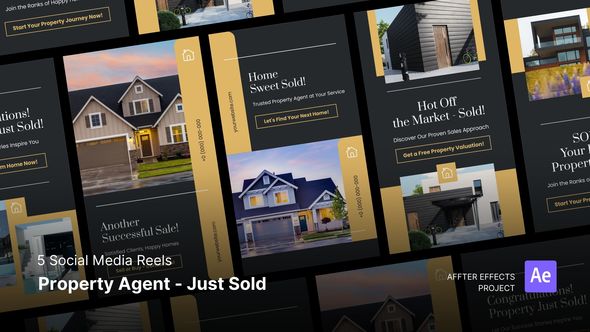 Social Media Reels - Property Agent - Just Sold After Effects Template Product Promo template preview