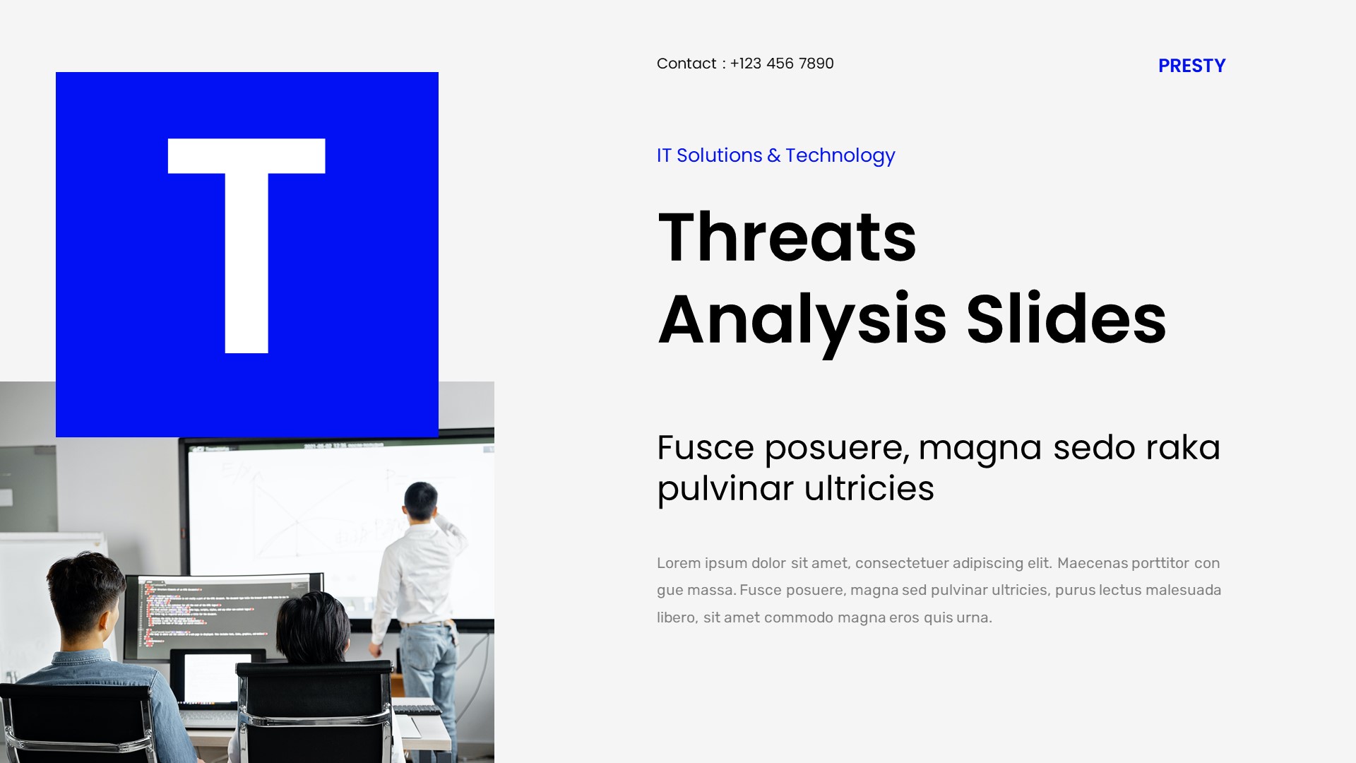 Presty - IT Solution and Technology Powerpoint Template, Presentation ...