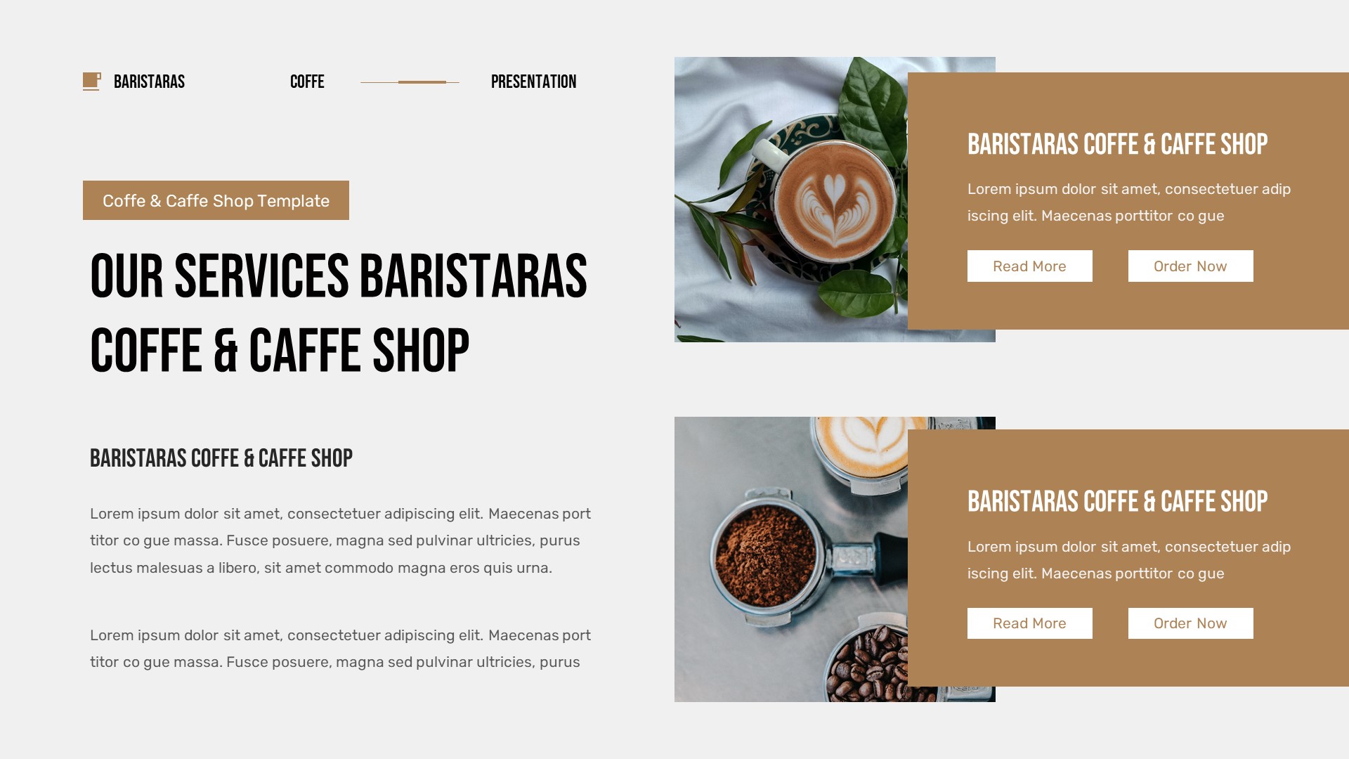 Baristaras - Coffe & Cafe Shop Google Slides Template, Presentation ...