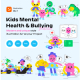 Kids mental Health and bullying illustration