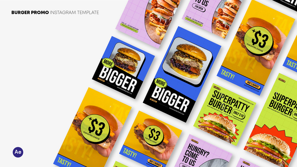 Burger Promo Instagram Template Product Promo template preview