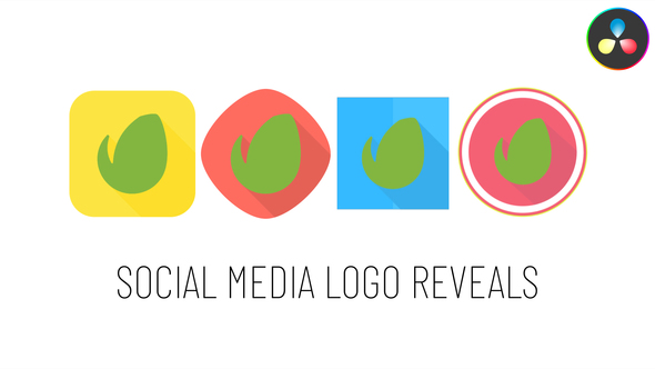 Social Media Logo Reveals for DaVinci Resolve