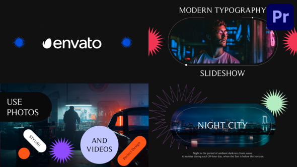 Modern Typography Intro Slideshow for Premiere Pro