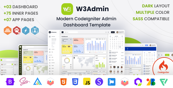 W3Admin - Codeigniter Modern Admin Dashboard Template