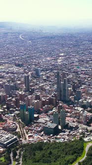 Cityscape Bogota Colombia Vertical Footage
