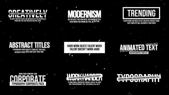 Animated Text Titles 2.0 | After Effects Titles template preview