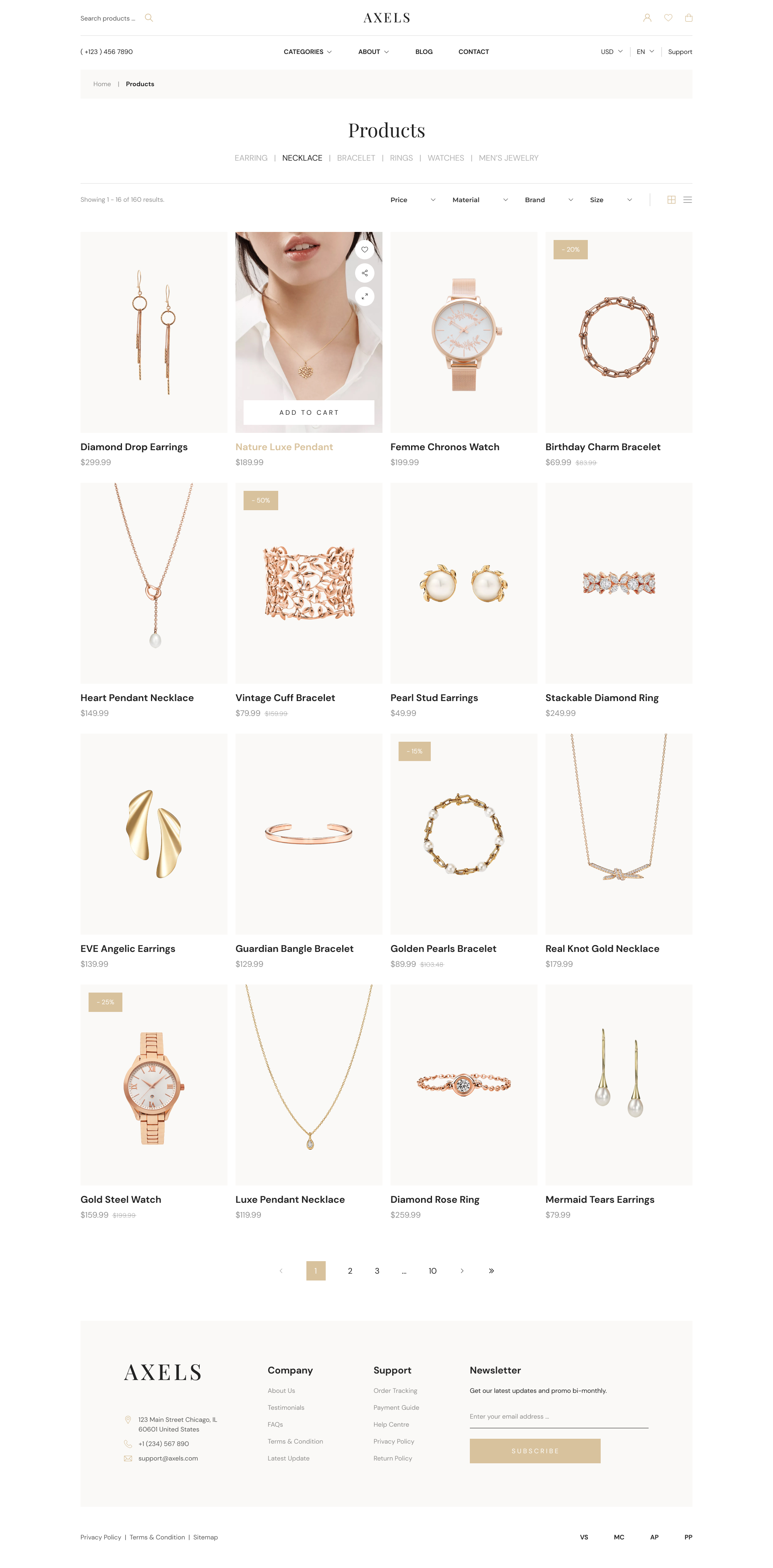 Axels - Jewelry E-Commerce Website UI Figma Template by peterdraw ...