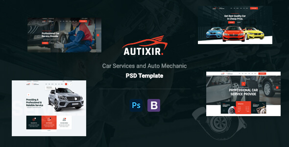 Autixir - Car Service Auto Mechanic PSD Template
