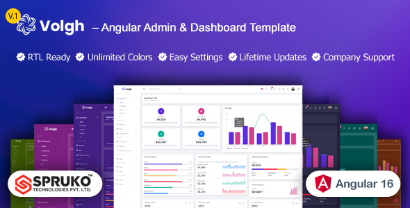 Volgh – Angular Admin & Dashboard Template