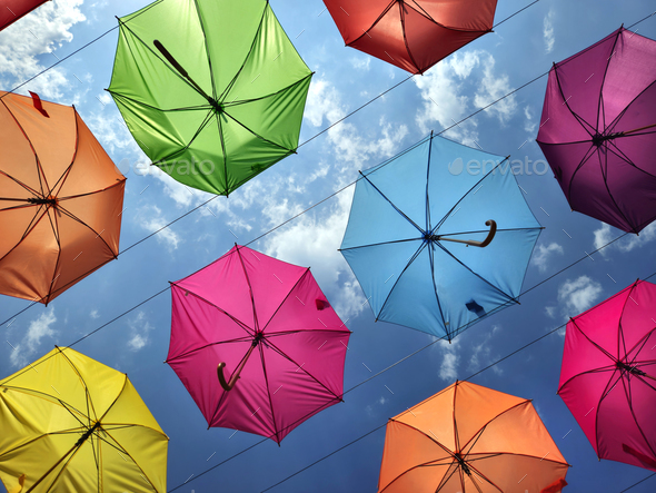 Bright on sale colored umbrellas