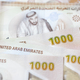 UAE dirhams, new paper money of one thousand, closeup of the banknotes - PhotoDune Item for Sale