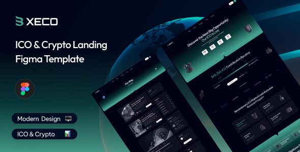 XECO - ICO & Crypto Landing Figma Template