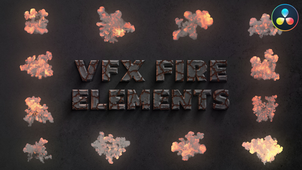 VFX Fire Elements for DaVinci Resolve