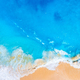 Waves and beach from a drone. Aerial landscape. Blue water background from drone. - PhotoDune Item for Sale