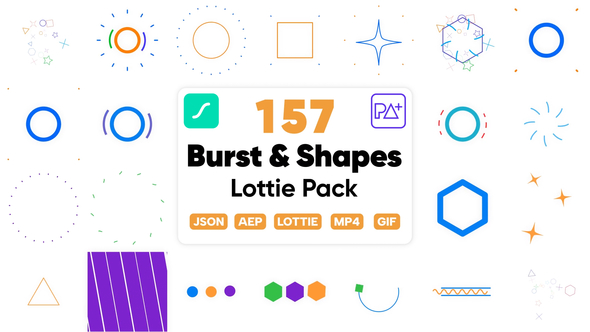 157 Bursts & Shapes Lottie Pack