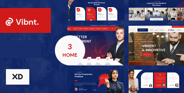 Vibnt.  -  Creative Digital Agency Xd Template