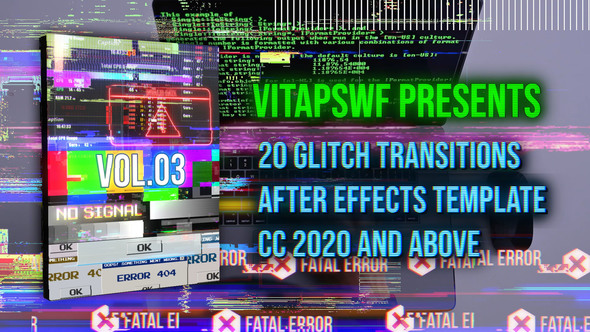 Glitch Transitions Vol. 03, After Effects Project Files | VideoHive