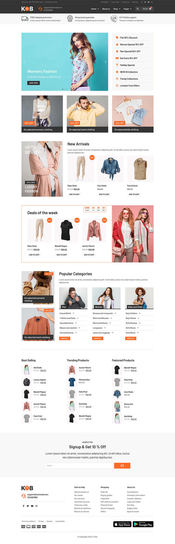 Kob - E-Commerce Elementor Pro Template Kit by C-Kav | ThemeForest