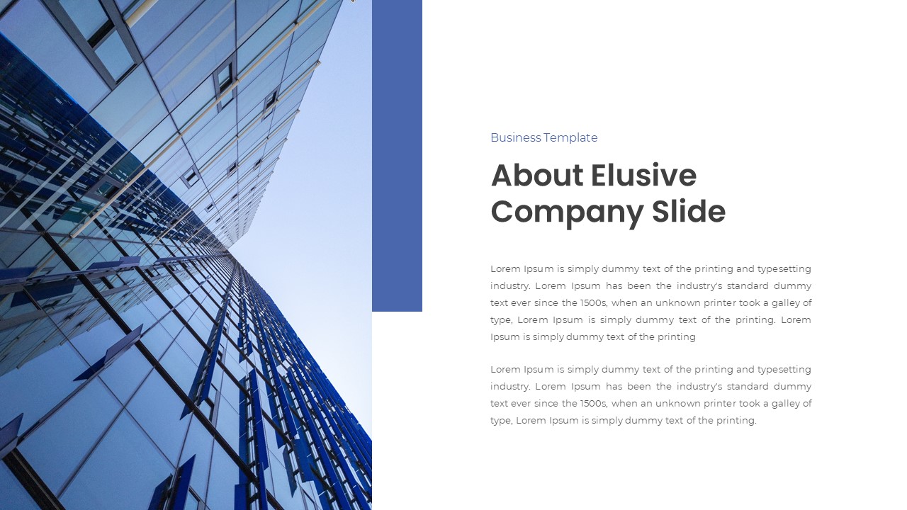 Elusive - Company Business PowerPoint Template, Presentation Templates