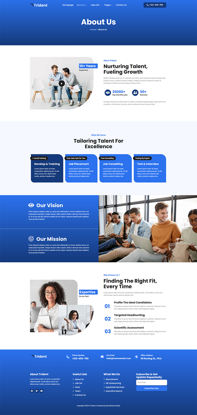 Trident - Human Resources & Recruitment Agency Elementor Template Kit ...