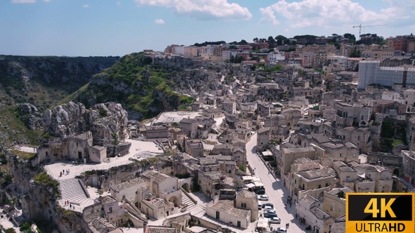 Circling Around The Unique City Of Matera alt