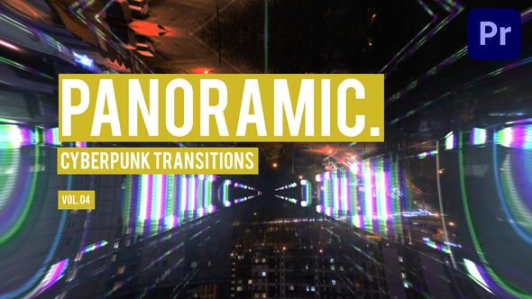 Cyberpunk Panoramic Transitions for Premiere Pro Vol. 04