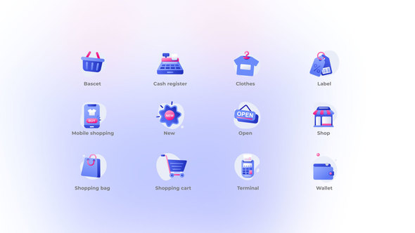 Shopping - Gradient Icons