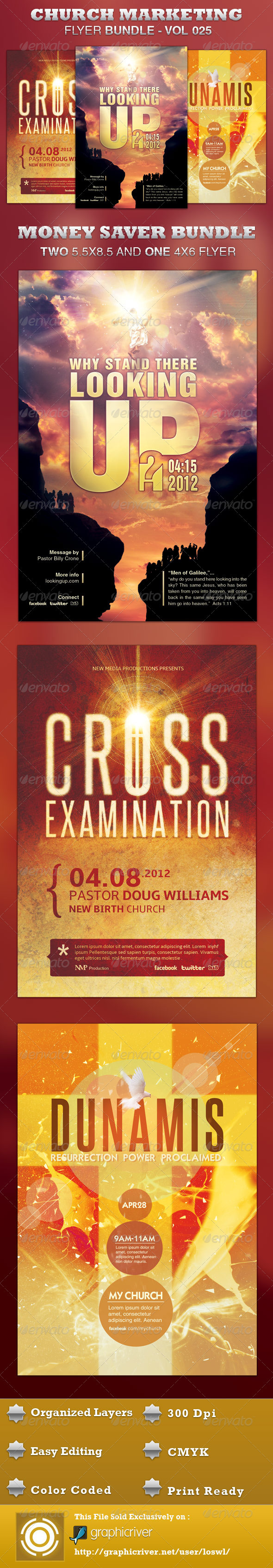 Church Marketing Flyer Bundle Vol 025 - Church Flyers