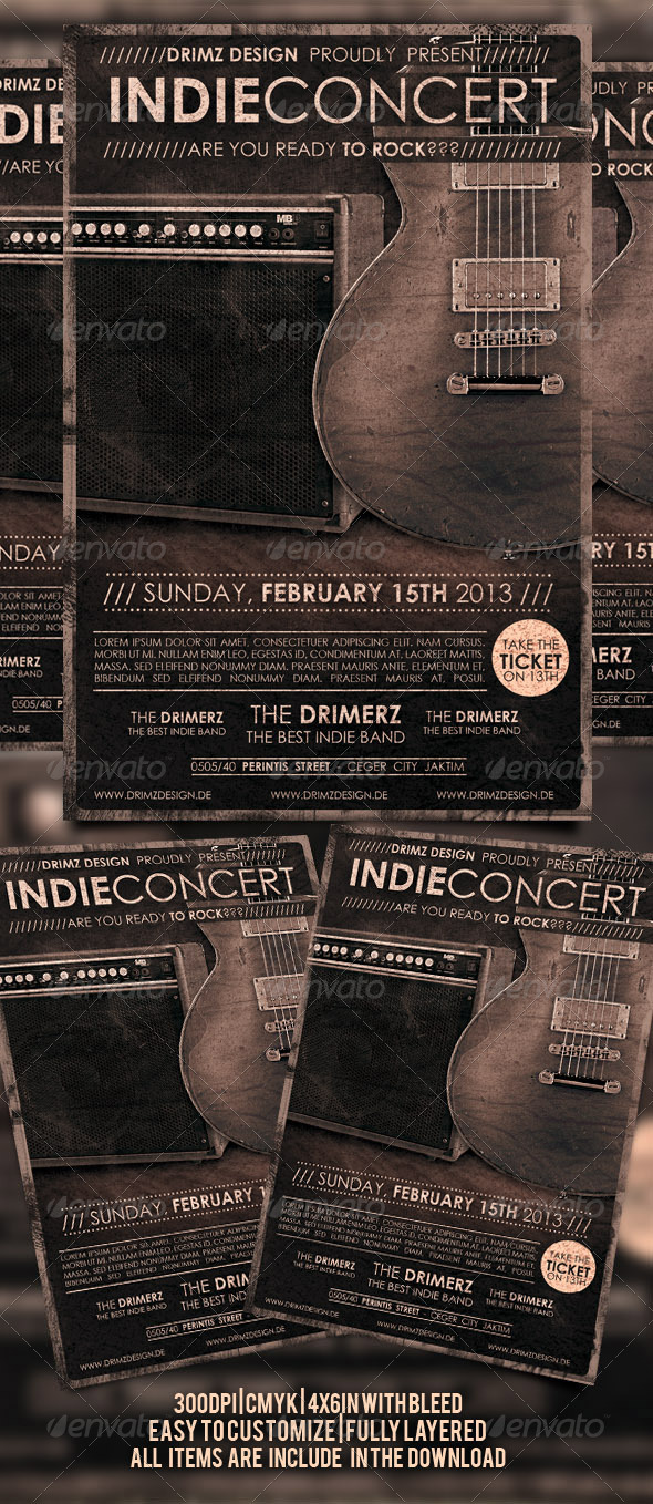 Indie Concert Flyer - Concerts Events