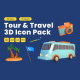 Tour and Travel 3D Icon Pack Vol 3