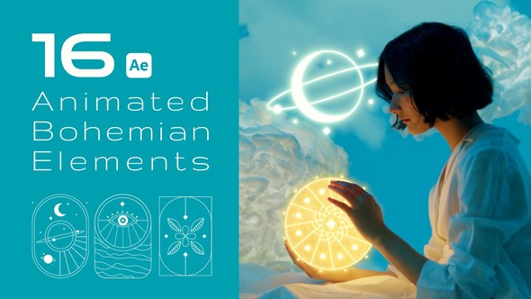 16 Animated Bohemian Elements Elements template preview