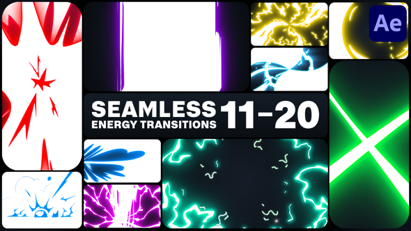 Seamless Energy Transitions for After Effects Elements template preview