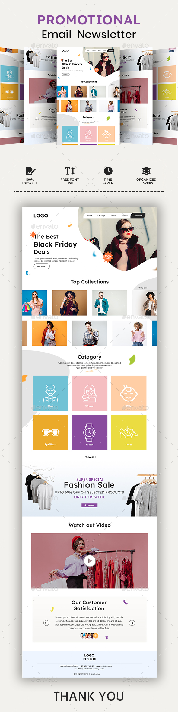 [DOWNLOAD]Fashion Clothing Email Newsletter PSD Template