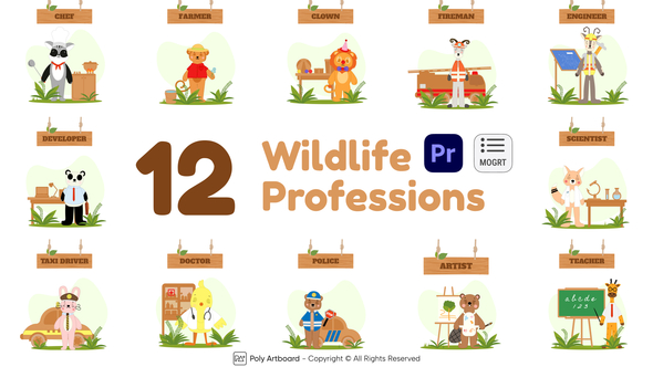 Wildlife Professions For Premiere Pro