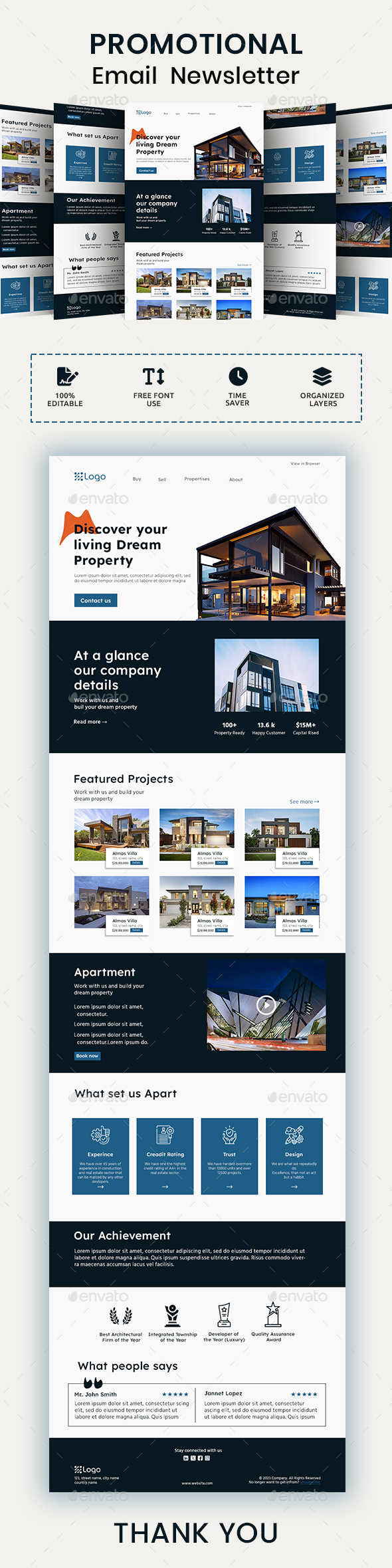 Property Sale Email Newsletter PSD Template