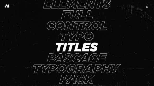Typography Titles 2.0 | After Effects Titles template preview