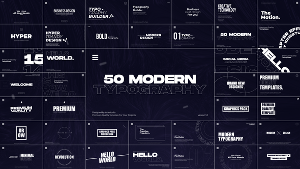 50 Modern Titles for Premiere Pro