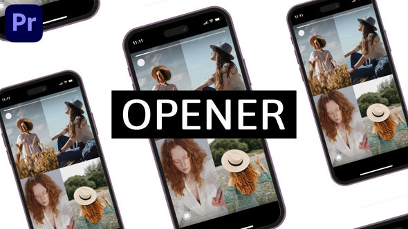 Multiscreen Instagram TikTok Opener | Split Screen Slideshow | MOGRT