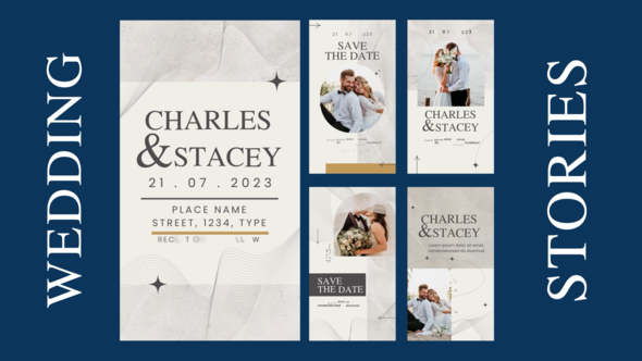 Wedding Invitation Instagram Stories | Reels Video Displays template preview