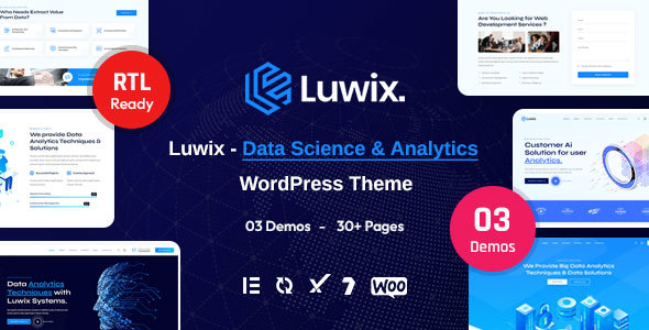 Luwix - Data Science & Analytics WordPress Theme + RTL Ready