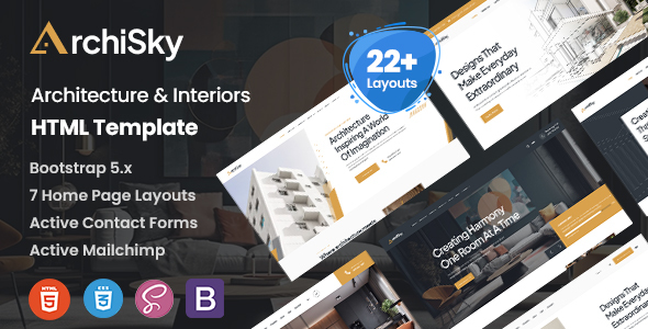 Archisky - Architecture & Interiors HTML Template