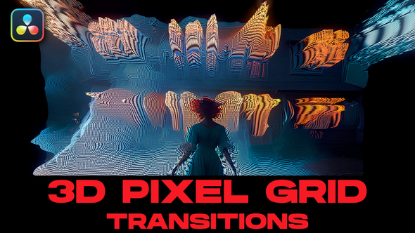 3D Pixel Grid Transitions | DaVinci Resolve