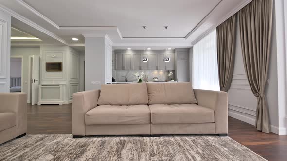 Luxury Studio Apartment with Kitchen and Living Room in Modern Style alt